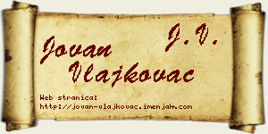 Jovan Vlajkovac vizit kartica
